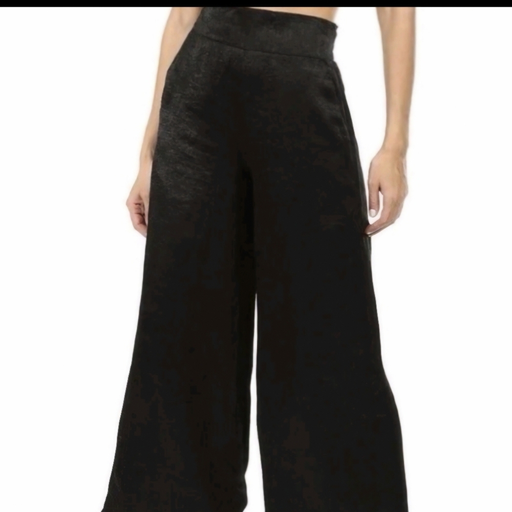 Misa Los Angeles Black Flowing Wide-Leg Pants - Picture 3 of 8